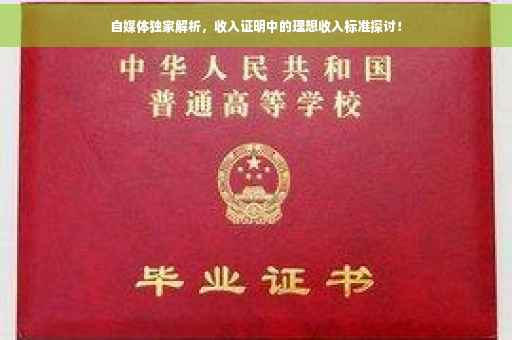 自媒体独家解析，收入证明中的理想收入标准探讨！