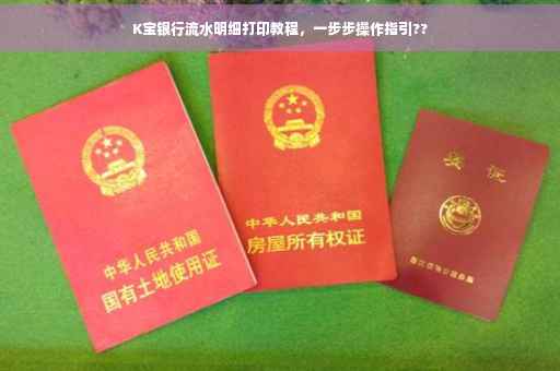 K宝银行流水明细打印教程，一步步操作指引??