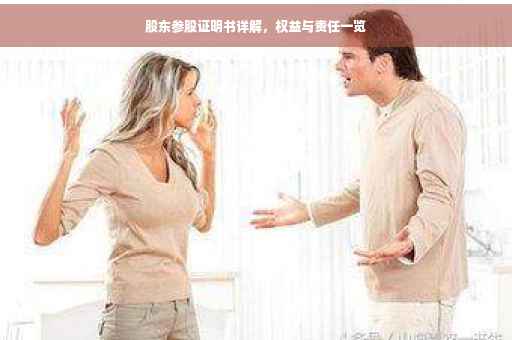 股东参股证明书详解，权益与责任一览