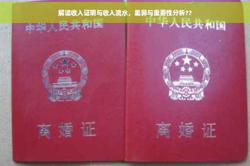 解读收入证明与收入流水，差异与重要性分析??