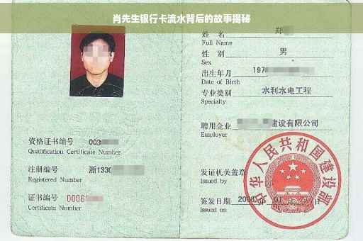 肖先生银行卡流水背后的故事揭秘