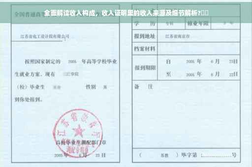 全面解读收入构成，收入证明里的收入来源及细节解析?⚡️