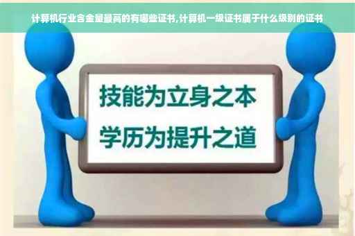 计算机行业含金量最高的有哪些证书,计算机一级证书属于什么级别的证书