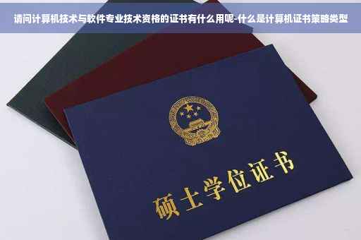 请问计算机技术与软件专业技术资格的证书有什么用呢-什么是计算机证书策略类型
