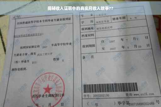 揭秘收入证明中的真实月收入故事??
