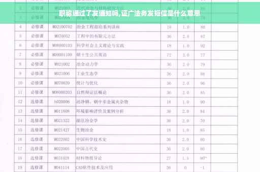 职称通过了发通知吗,证广法务发短信是什么意思