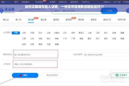 如何正确填写收入证明，一份详尽指南助你轻松应对??