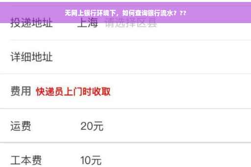 无网上银行环境下，如何查询银行流水？??