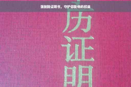 强制险证明书，守护你我他的权益