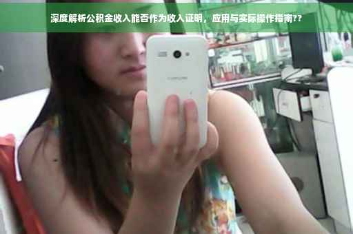 深度解析公积金收入能否作为收入证明，应用与实际操作指南??