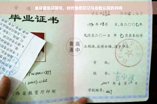 单身蓝色证明书,时代情感印记与自我认同的共鸣 单身蓝色证明书,时代情感印记与自我认同的共鸣