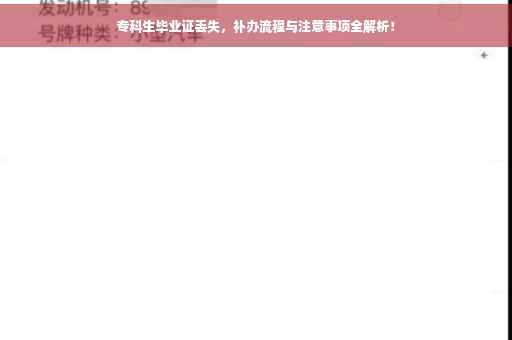 专科生毕业证丢失，补办流程与注意事项全解析！