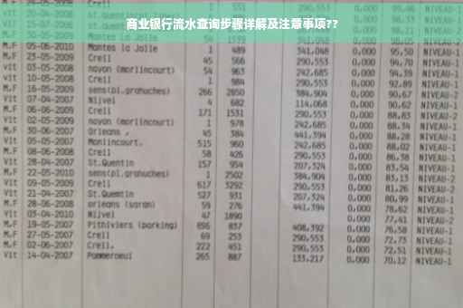 商业银行流水查询步骤详解及注意事项??
