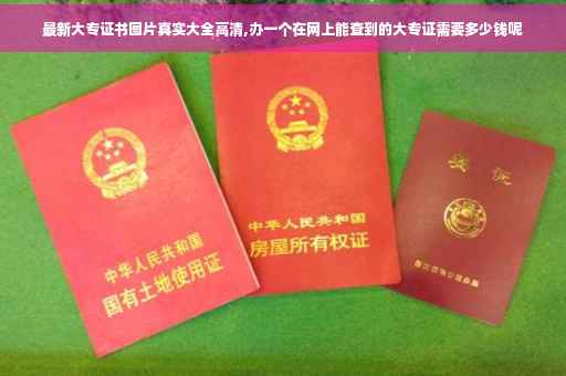 最新大专证书图片真实大全高清,办一个在网上能查到的大专证需要多少钱呢