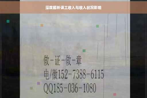 深度解析误工收入与收入状况影响