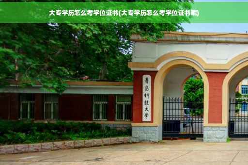 大专学历怎么考学位证书(大专学历怎么考学位证书呢)