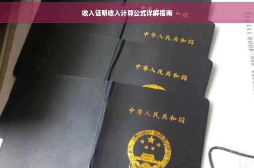 收入证明收入计算公式详解指南