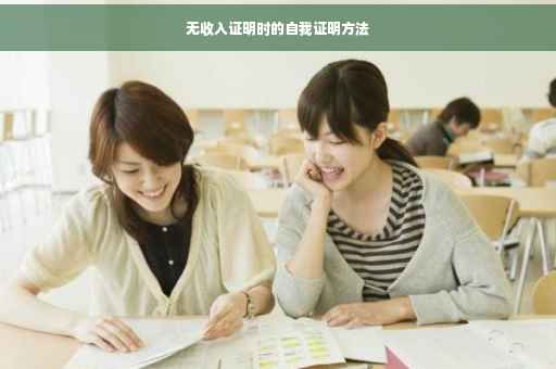 无收入证明时的自我证明方法