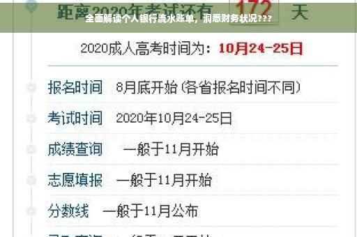 全面解读个人银行流水账单，洞悉财务状况???