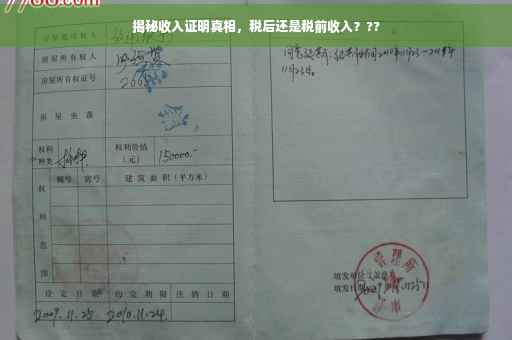 揭秘收入证明真相，税后还是税前收入？??