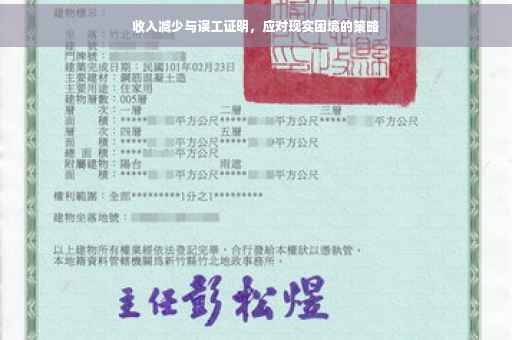收入减少与误工证明，应对现实困境的策略