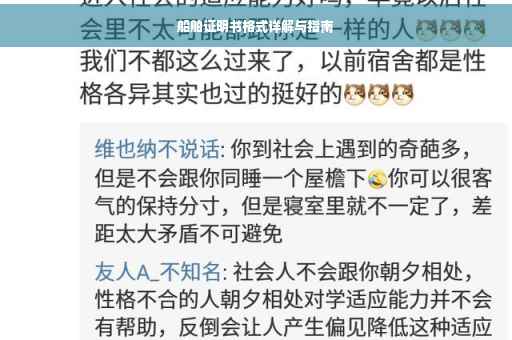 船舶证明书格式详解与指南 船舶证明书格式详解与指南