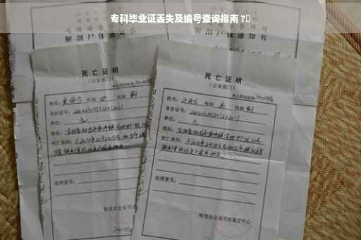 专科毕业证丢失及编号查询指南 ?✨