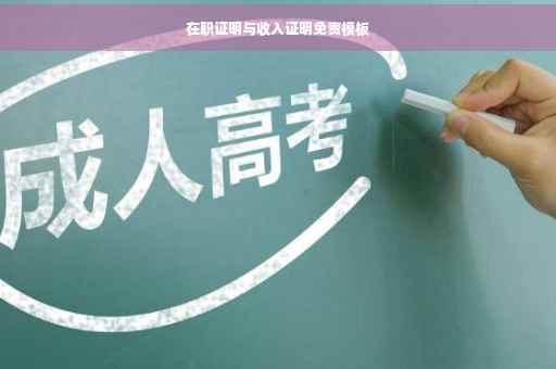 在职证明与收入证明免责模板