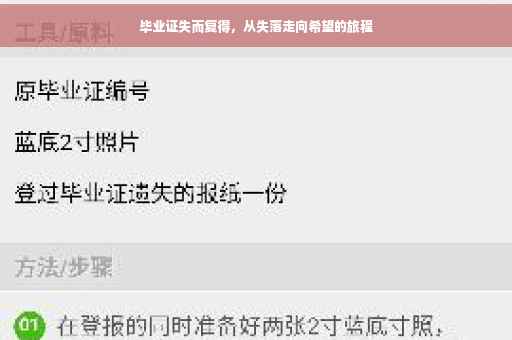 毕业证失而复得，从失落走向希望的旅程