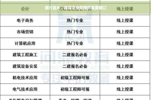 银行流水，窥探企业规模的重要窗口