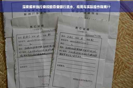 深度解析执行查控能否查银行流水，应用与实际操作指南??