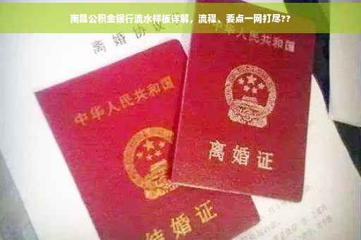 南昌公积金银行流水样板详解，流程、要点一网打尽??