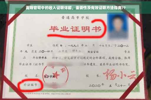 离婚官司中的收入证明详解，重要性及有效证明方法指南??