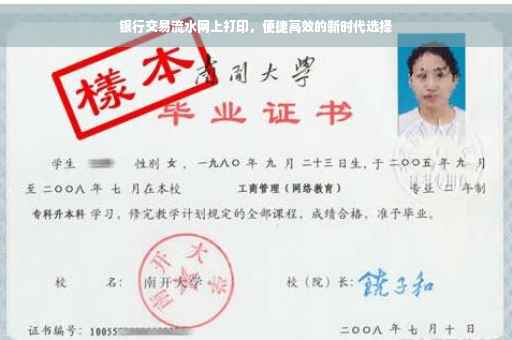 银行交易流水网上打印，便捷高效的新时代选择