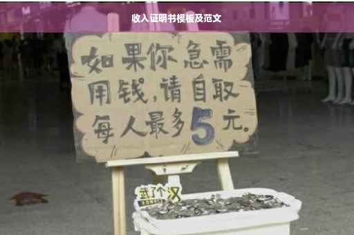 收入证明书模板及范文