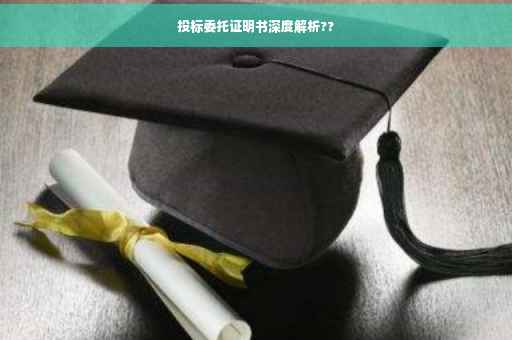 投标委托证明书深度解析??