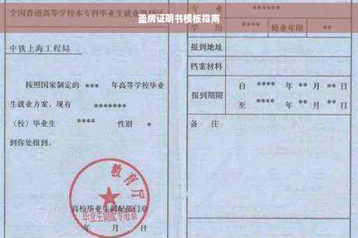 盖房证明书模板指南