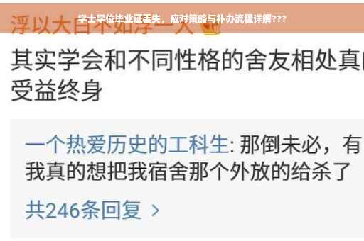 学士学位毕业证丢失，应对策略与补办流程详解???