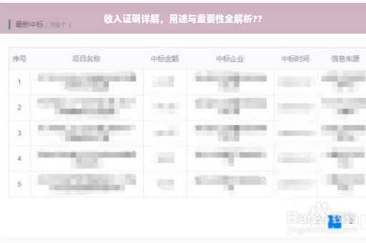 收入证明详解，用途与重要性全解析??