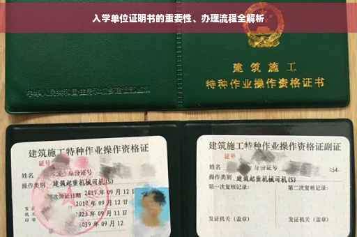 入学单位证明书的重要性、办理流程全解析