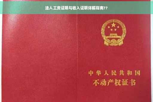 法人工资证明与收入证明详解指南??