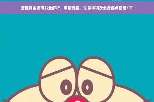 签证资金证明书全解析，申请流程、注意事项及必备要点指南?⚡️