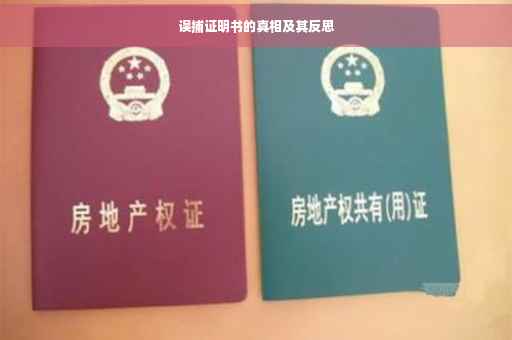 误捕证明书的真相及其反思