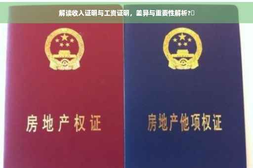 解读收入证明与工资证明，差异与重要性解析?✨