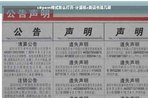 c#pem格式怎么打开-计算机c类证书是几级