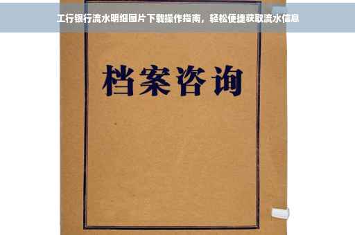 工行银行流水明细图片下载操作指南，轻松便捷获取流水信息