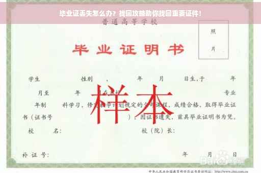 毕业证丢失怎么办？找回攻略助你找回重要证件！
