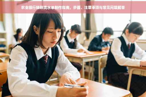 农业银行转账流水单制作指南，步骤、注意事项与常见问题解答