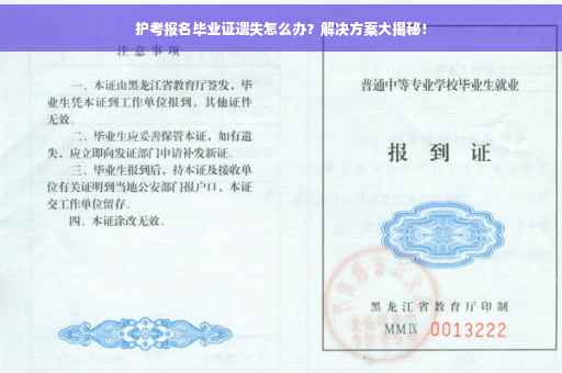 护考报名毕业证遗失怎么办？解决方案大揭秘！
