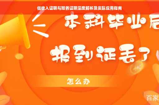 低收入证明与赡养证明深度解析及实际应用指南